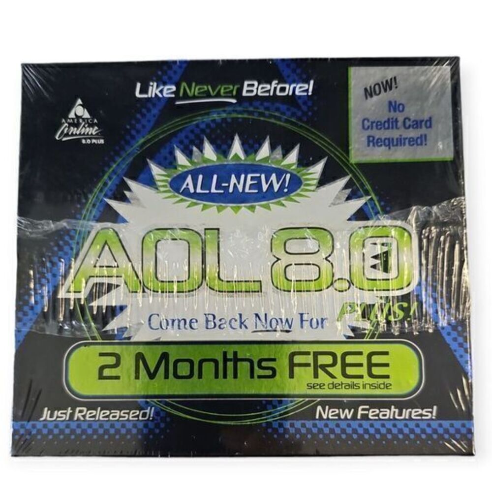 America Online AOL 8.0 Plus! Mail Offer Disc SEALED